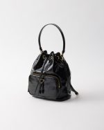 Prada Duet Naplak Patent Leather Bucket Bag - Image 2